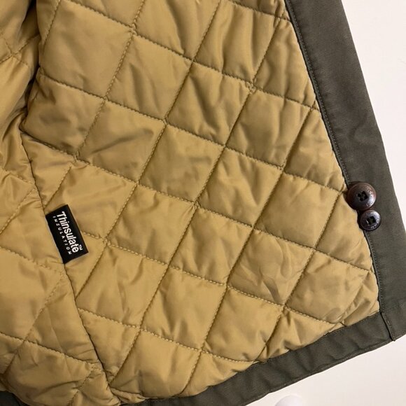 Vintage LL Bean Chore/Barn Coat Men’s Olive Green Corduroy Thinsulate Sz Medium - Picture 11 of 16